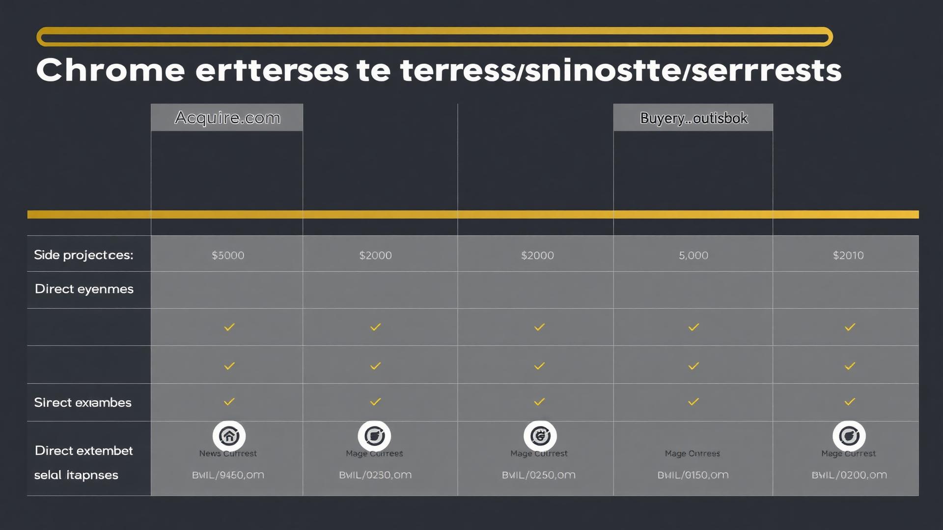 Comparison table of Chrome extension marketplaces showing fee structure, buyer intent, and best fit by extension type